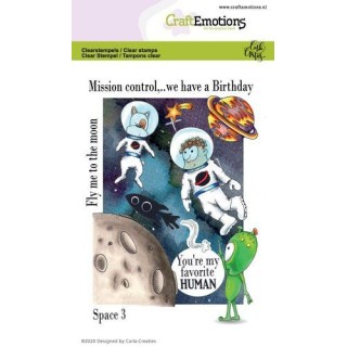 (1503)CraftEmotions clearstamps A6 - Space 3 Carla Creaties