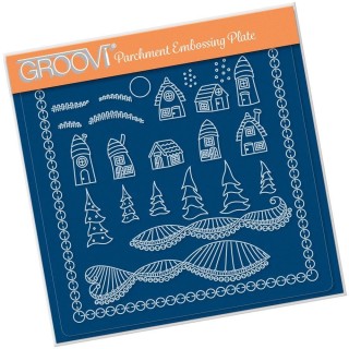 (GRO-HO-41687-03)Groovi Plate A5 BARBARA'S FUNKY HOUSES