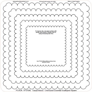 (TP3704E)PCA-UK® - EasyEmboss Essential Scalloped Square
