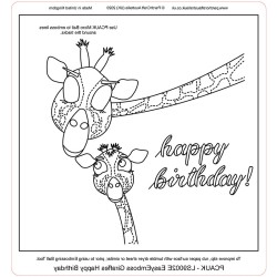 (LS9002E)PCA-UK® - EasyEmboss Giraffes Happy Birthday