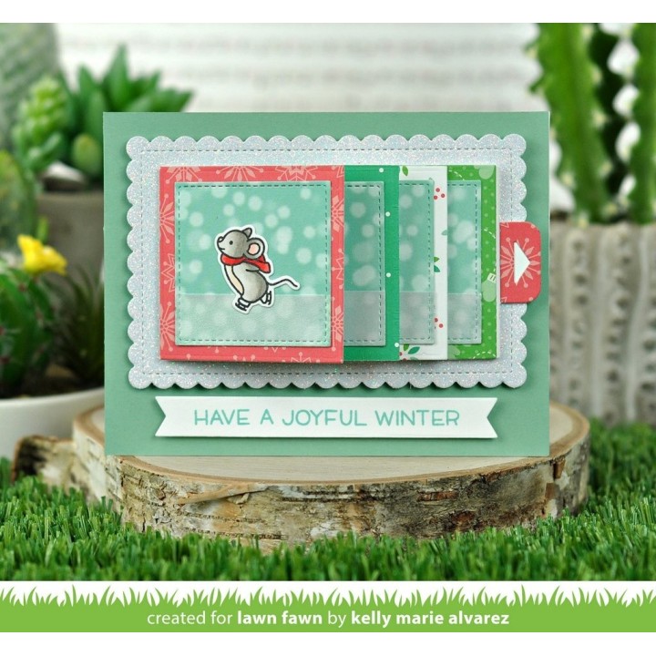 (LF2031)Lawn Fawn Mice on Ice Clear Stamps