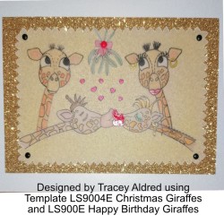 (LS9004E)PCA-UK® - EasyEmboss Christmas Giraffes