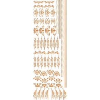 Pergamano Rub-ons ornamenten zilver