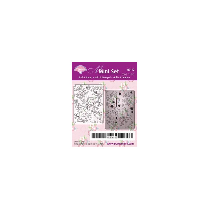 Pergamano Mini set grid & stamp 12 (71012)