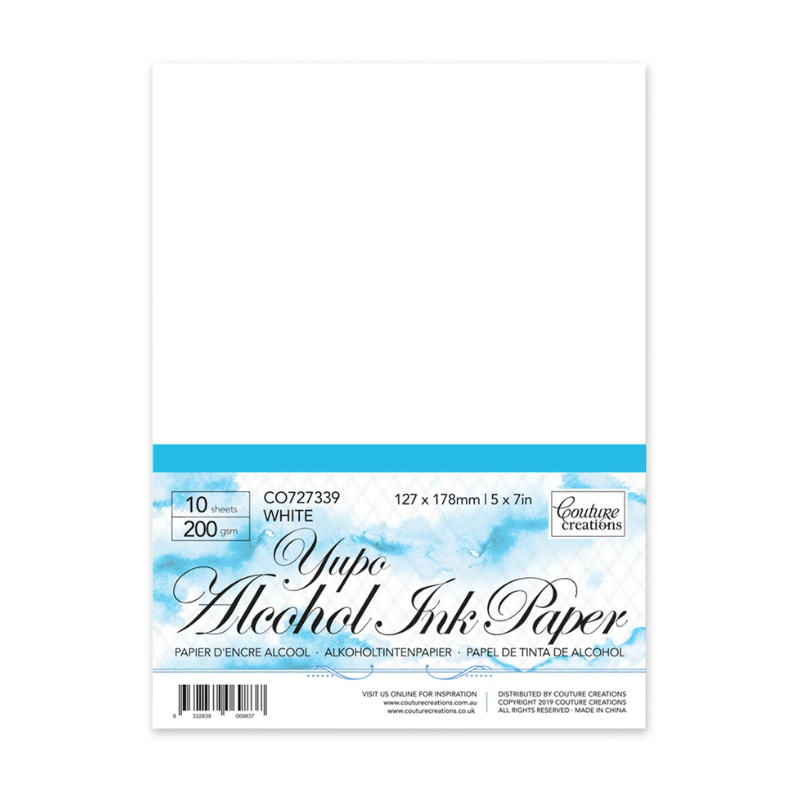 (CO727339)Couture Creations Yupo Alcohol Ink Paper White A5 200 grs