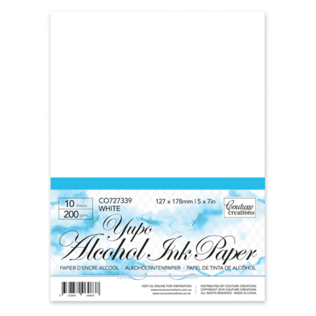 (CO727339)Couture Creations Yupo Alcohol Ink Paper White A5 200 grs