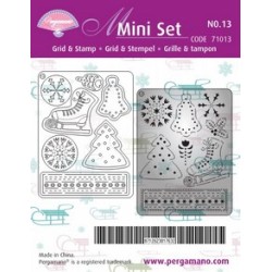 Pergamano Mini set grid & stamp 13 (71013)