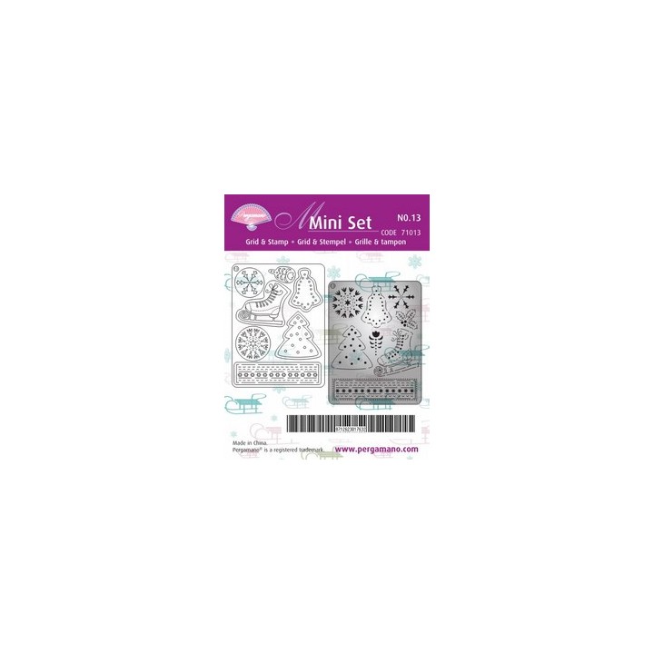 Pergamano Mini set grid & stamp 13 (71013)
