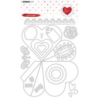 (STENCILFWL353)Studio Light - Cutting Die - Filled With love - nr.353