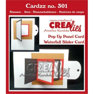 (CLCZ301)Crealies Cardzz Waterfall slider card + Pop up panel card