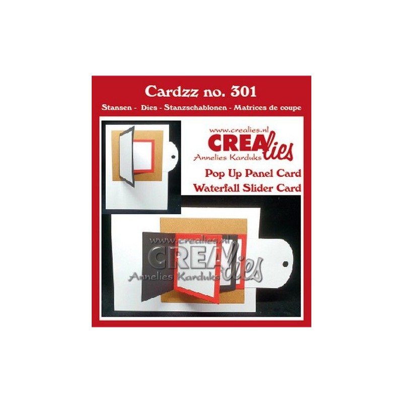 (CLCZ301)Crealies Cardzz Waterfall slider card + Pop up panel card