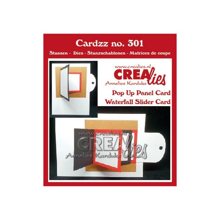 (CLCZ301)Crealies Cardzz Waterfall slider card + Pop up panel card