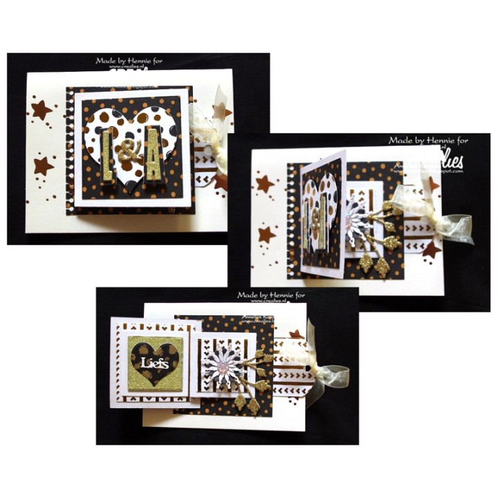(CLCZ301)Crealies Cardzz Waterfall slider card + Pop up panel card