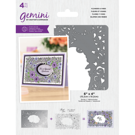 (GEM-STD-FLOW)Gemini Flowers & Vines Stamp & Die