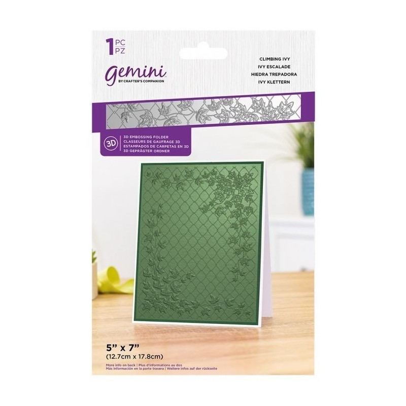 (GEM-EF5-3D-CIVY)Gemini Climbing Ivy 3D Embossing Folder