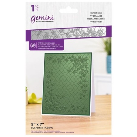 (GEM-EF5-3D-CIVY)Gemini Climbing Ivy 3D Embossing Folder