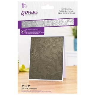 (GEM-EF5-3D-VSC)Gemini Vintage Scroll 3D Embossing Folder