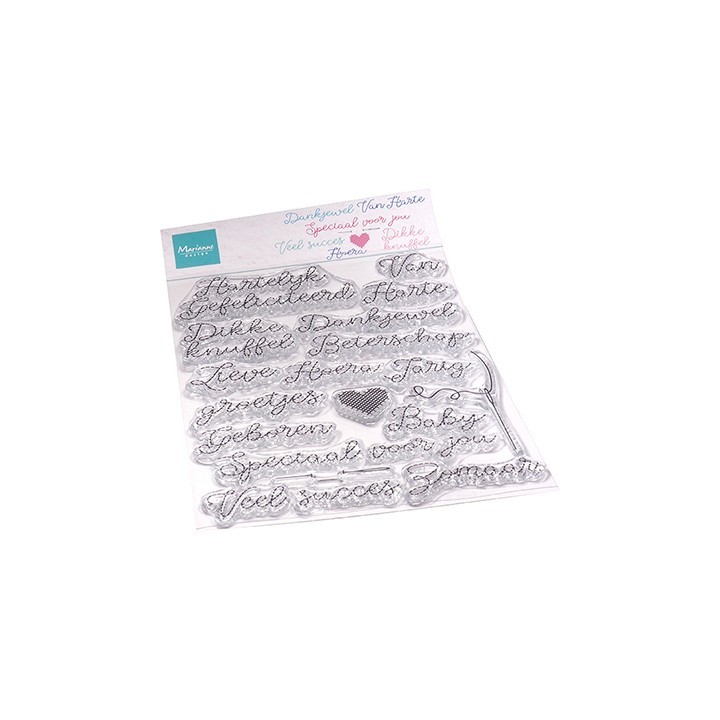 (CS1077)Clear stamp  Stikselteksten