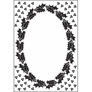 (EFE002)Embossing Folders christmas oval 1