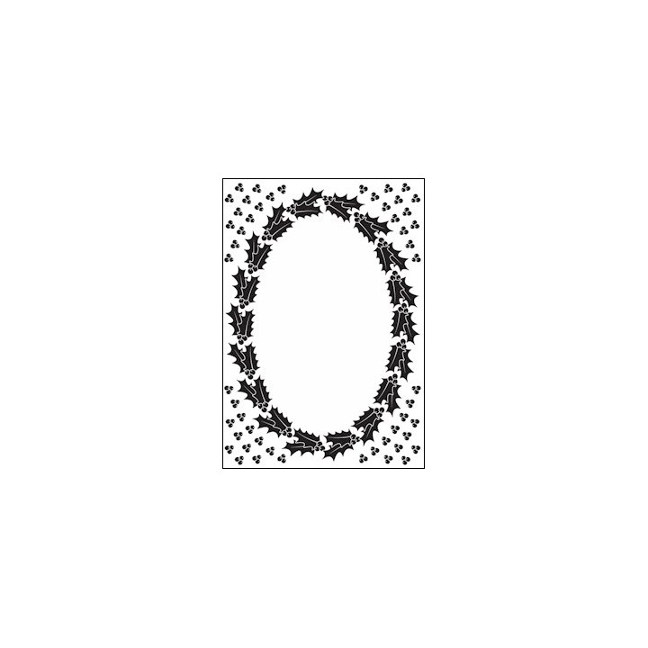 (EFE002)Embossing Folders christmas oval 1