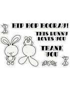 (GEM-STD-TWIRLBU)Gemini Twirling Bunny Stamp & Die