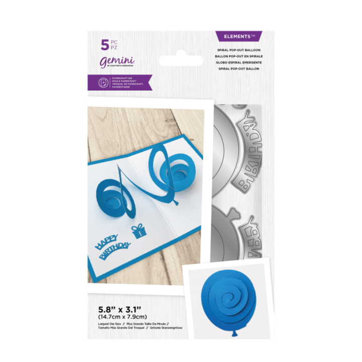 (GEM-MD-ELE-SPBA)Gemini Spiral Pop-Out Balloon Elements Dies