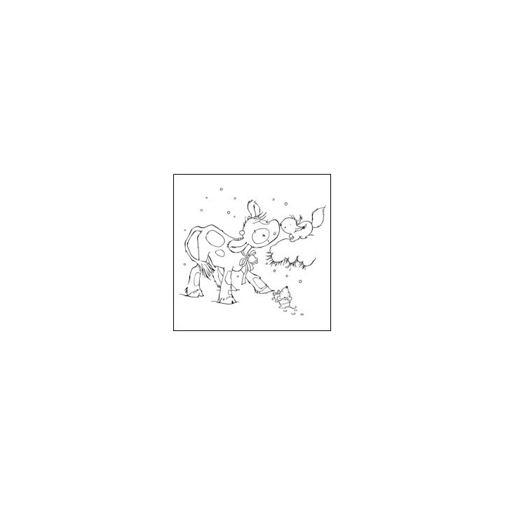 Embossing Folders Koetie squirrel (PIF018)