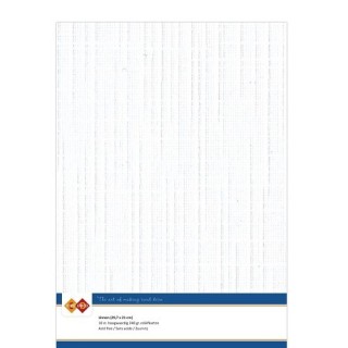 (LKK-A401)Linen Cardstock - A4 - White