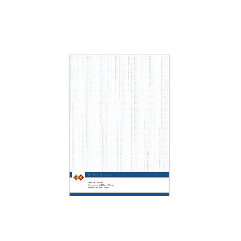 (LKKA401)Linen Cardstock A4 White