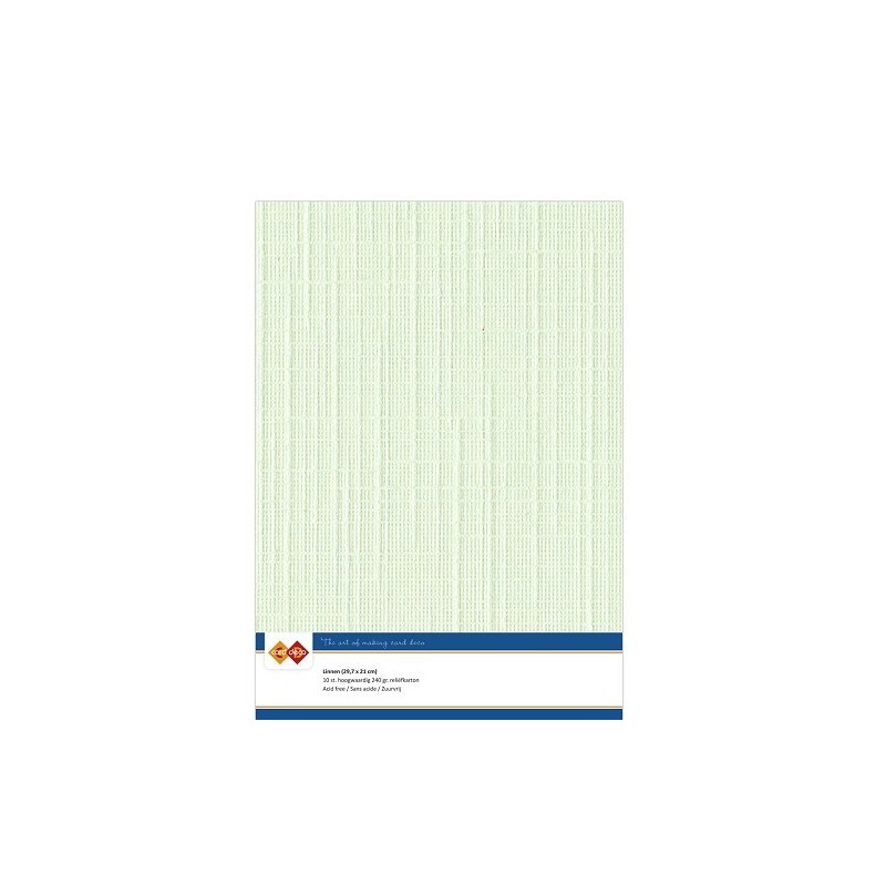 (LKK-A419)Linen Cardstock - A4 - Light green