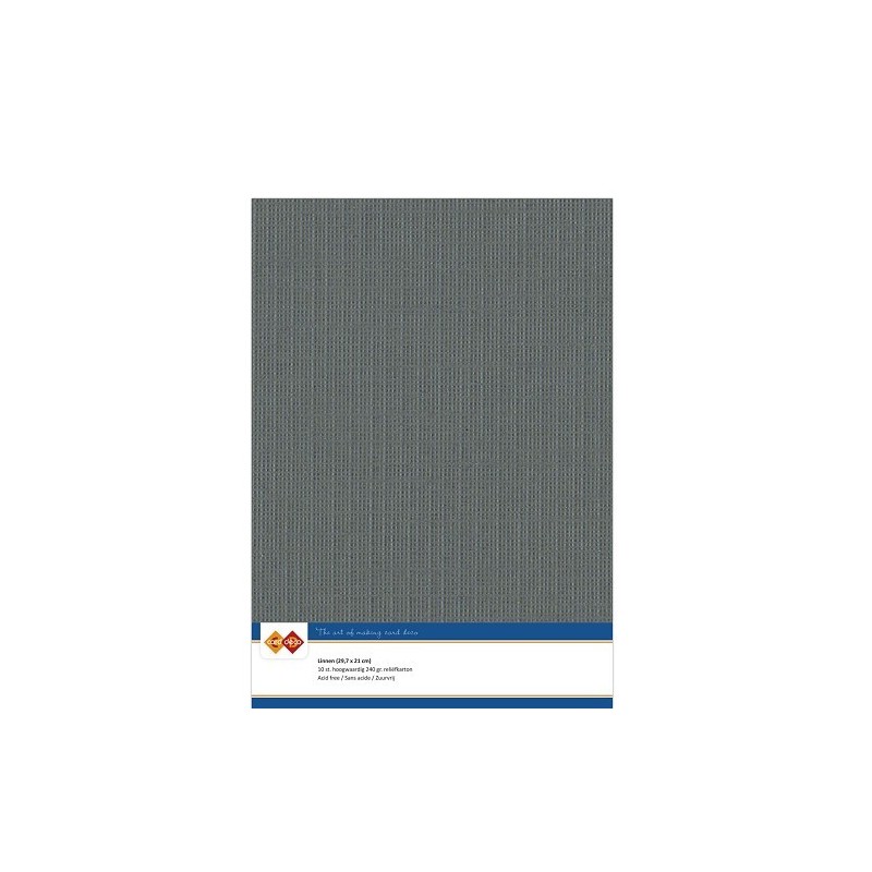 (LKK-A436)Linen Cardstock - A4 - Dark grey