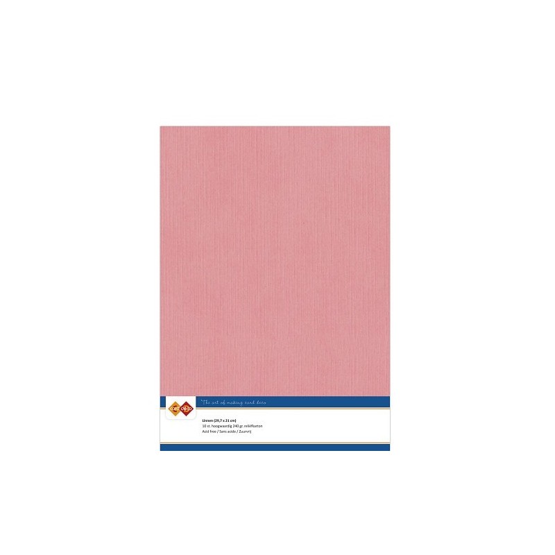 (LKK-A443)Linen Cardstock - A4 - Old pink