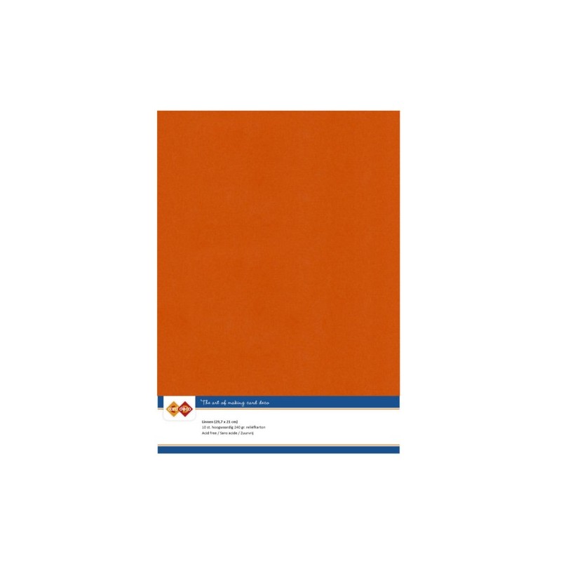 (LKK-A459)Linen Cardstock - A4 - Autumn Orange