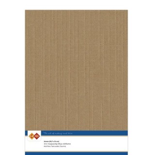 (LKK-A412)Linen Cardstock - A4 - Coffee brown