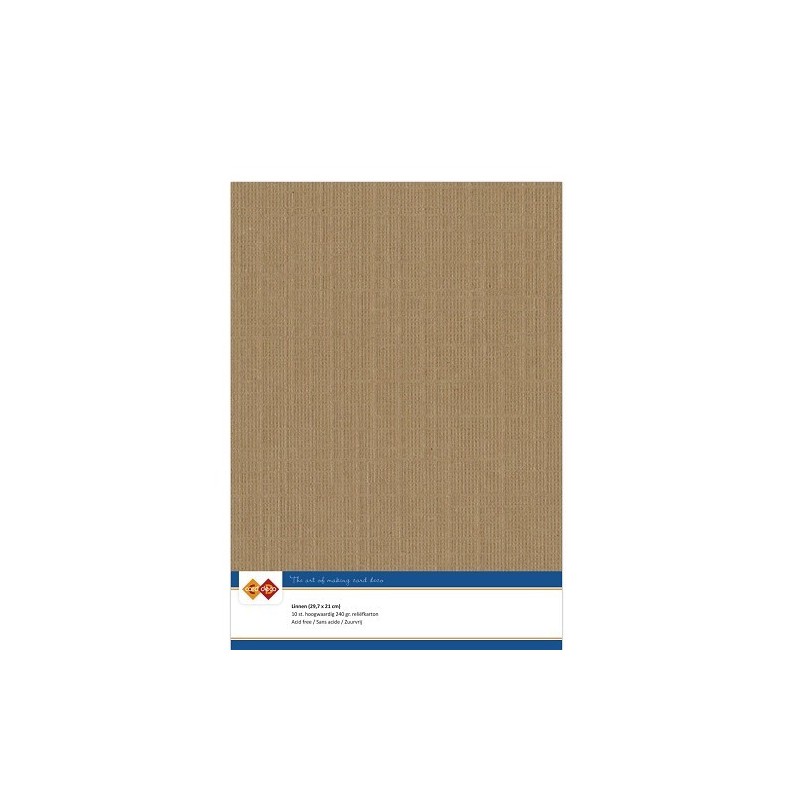 (LKKA412)Linen Cardstock A4 Coffee brown