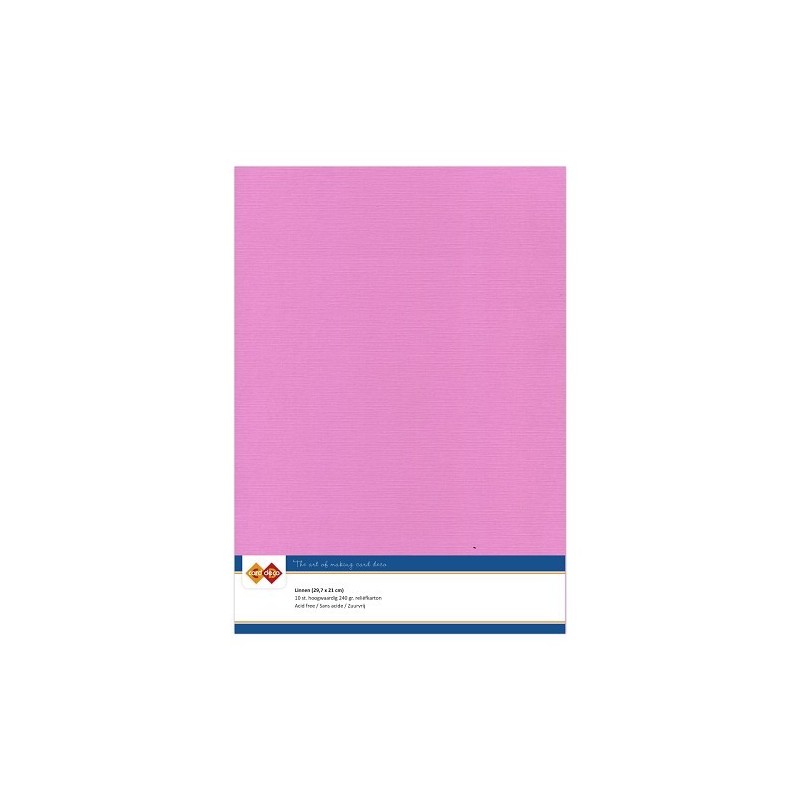 (LKK-A437)Linen Cardstock - A4 - Fuchsia