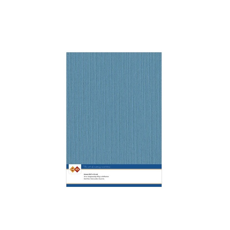 (LKK-A440)Linen Cardstock - A4 - Turquoise