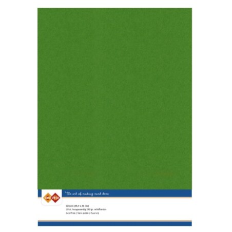 (LKK-A460)Linen Cardstock - A4 - Fern Green