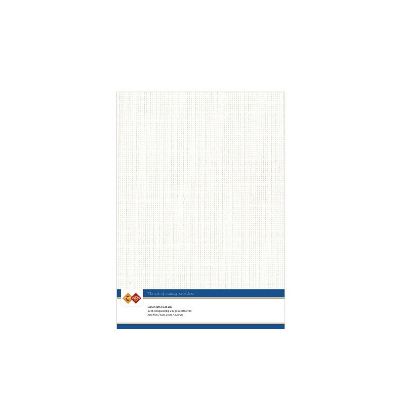 (LKKA432)Linen Cardstock A4 Offwhite
