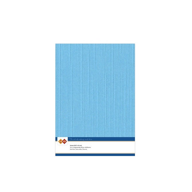 (LKK-A429)Linen Cardstock - A4 - Sky blue