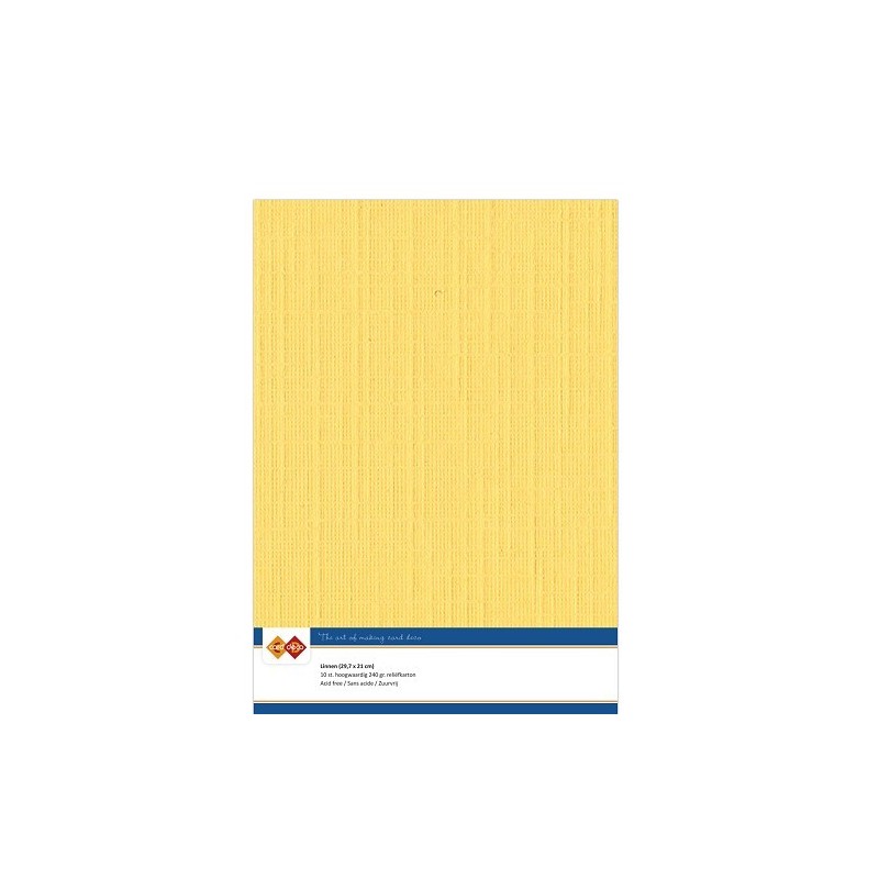 (LKK-A405)Linen Cardstock - A4 - Ochre