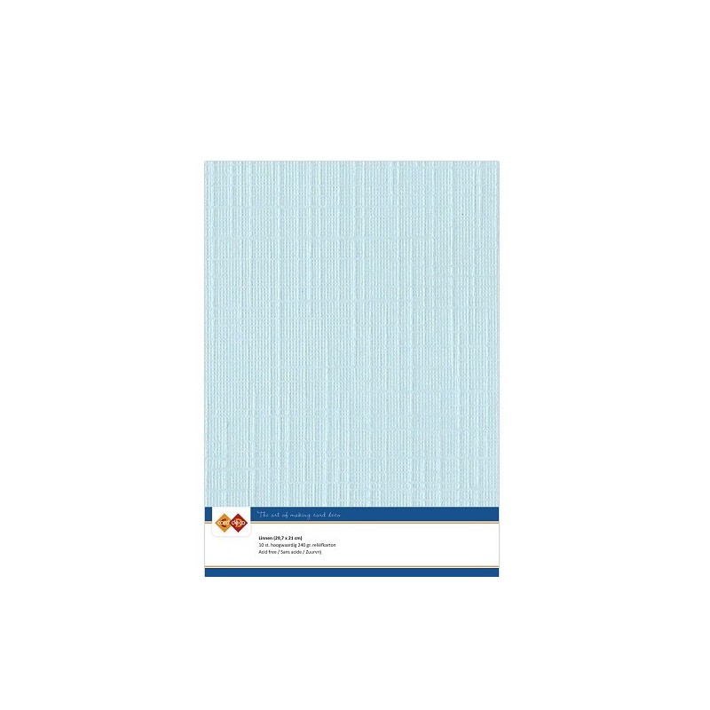 (LKKA427)Linen Cardstock A4 Baby blue