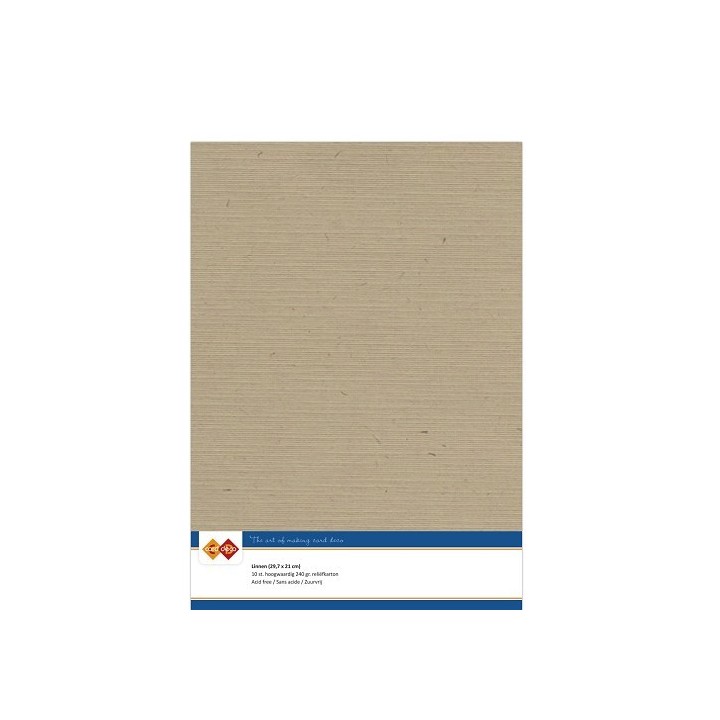 (LKK-A445)Linen Cardstock - A4 - Kraft Cappuccino