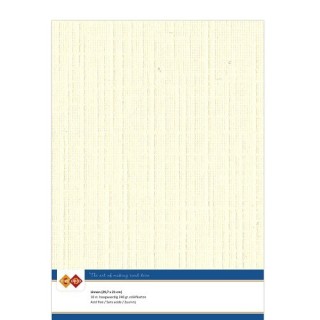 (LKK-A402)Linen Cardstock - A4 - Cream