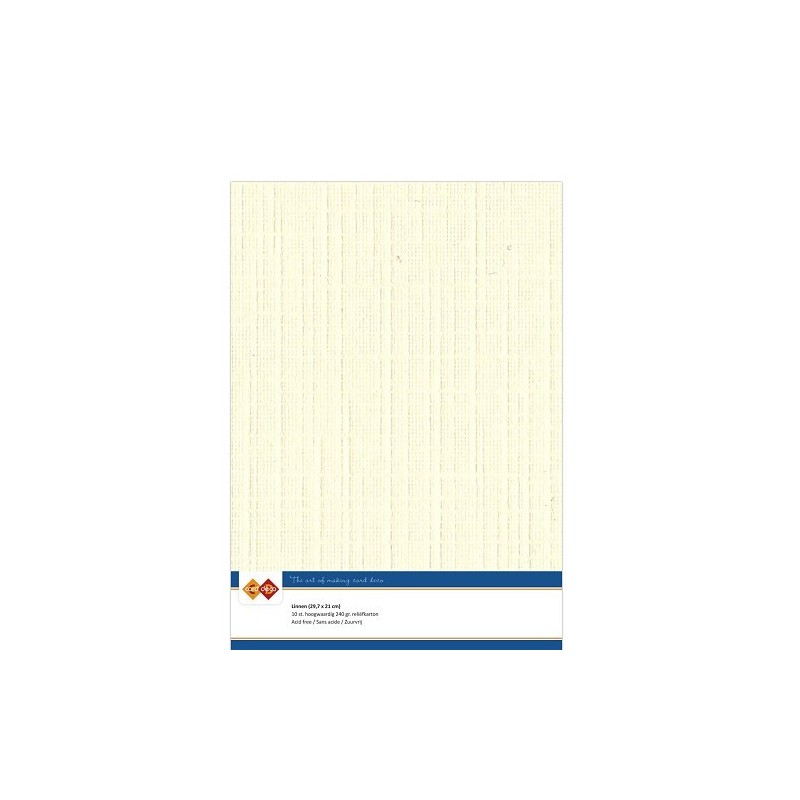 (LKK-A402)Linen Cardstock - A4 - Cream