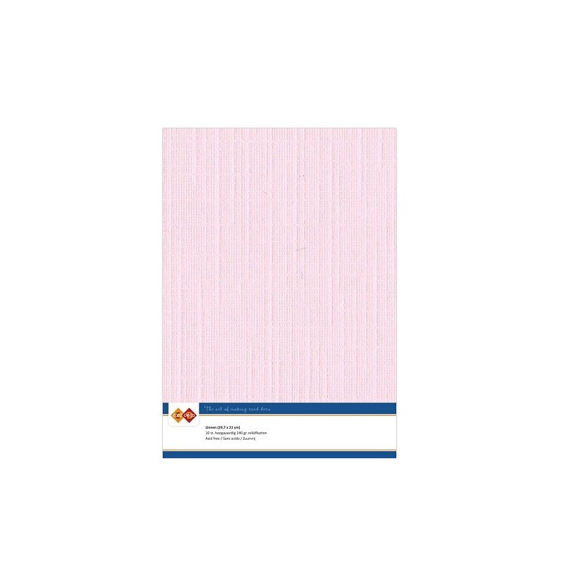 (LKKA415)Linen Cardstock A4 Light pink