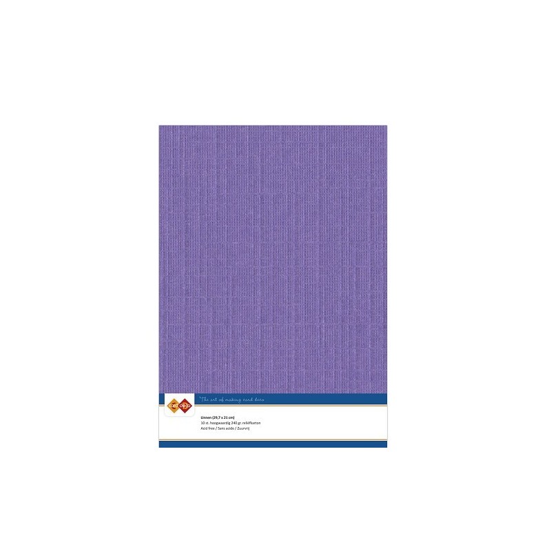 (LKK-A418)Linen Cardstock - A4 - Violet