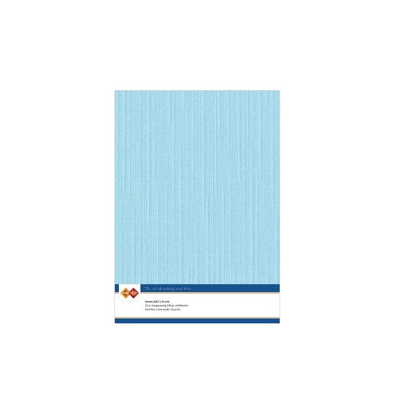 (LKK-A428)Linen Cardstock - A4 - Light blue