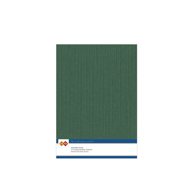 (LKKA423)Linen Cardstock A4 Christmas green