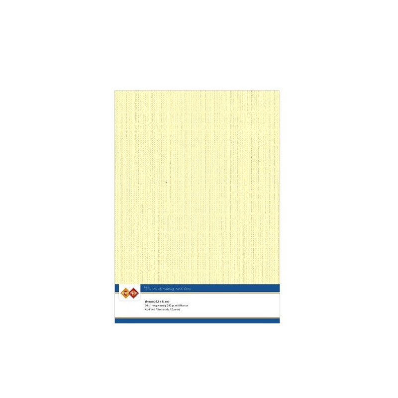 (LKK-A403)Linen Cardstock - A4 - Light yellow